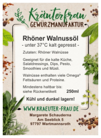 Rhöner Walnussöl - 250 ml